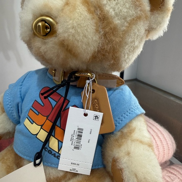 COACH Ski Bear Collectible In Signature Shearling C7059 Tan Multi NWT - Picture 13 of 13